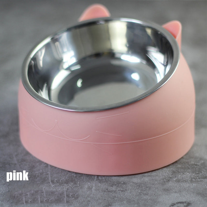 Raised Stainless Steel Cat & Dog Bowl - Fur Baby Finds