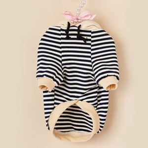 Stripe Hoodie Dog Jacket - Fur Baby Finds