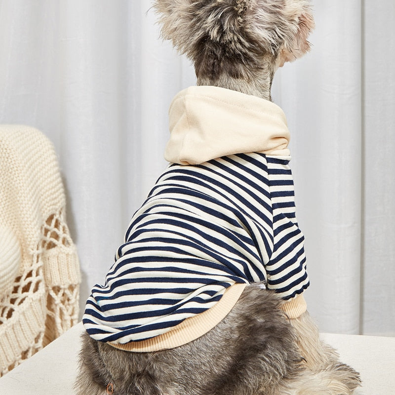 Stripe Hoodie Dog Jacket - Fur Baby Finds