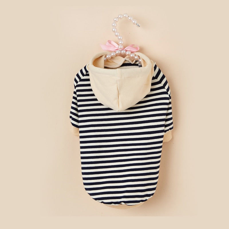 Stripe Hoodie Dog Jacket - Fur Baby Finds