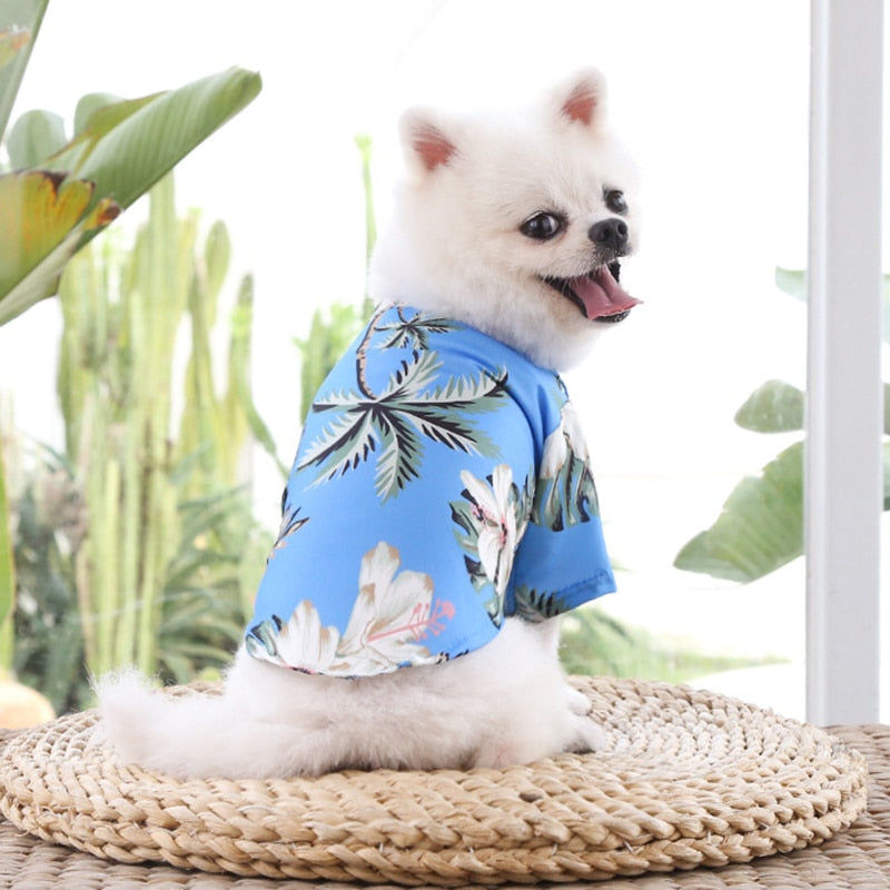 Hawaiian Beach Style Dog T-Shirt - Fur Baby Finds