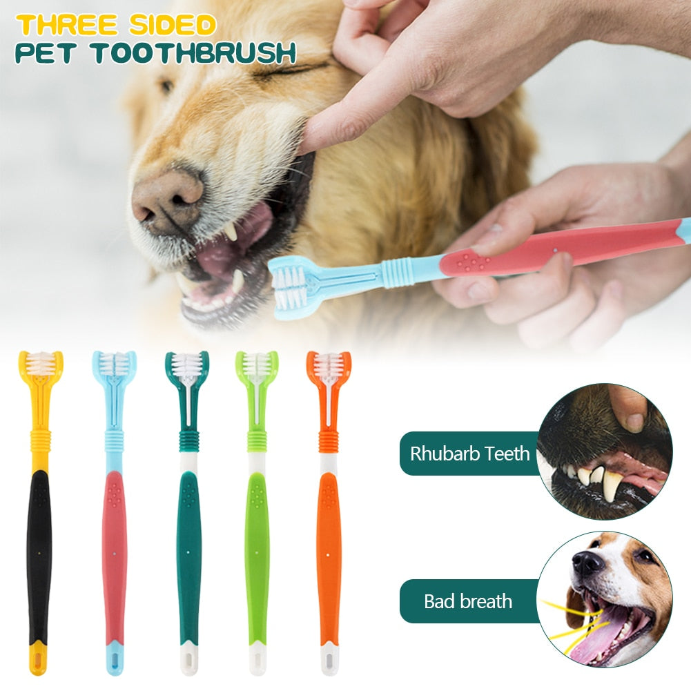 Three Sided Pet Toothbrush - Fur Baby Finds