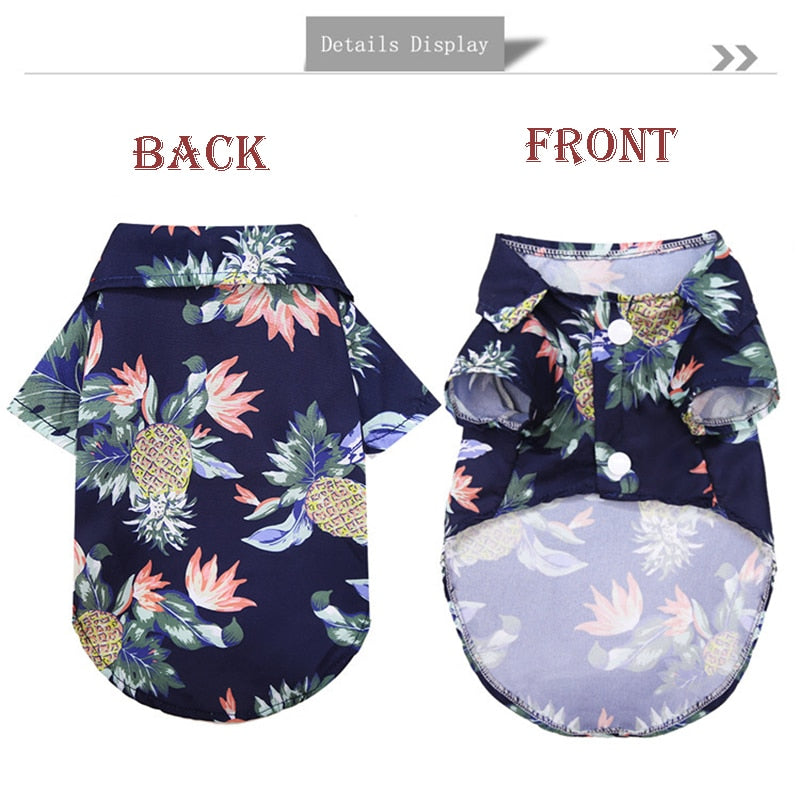 Hawaiian Beach Style Dog T-Shirt - Fur Baby Finds