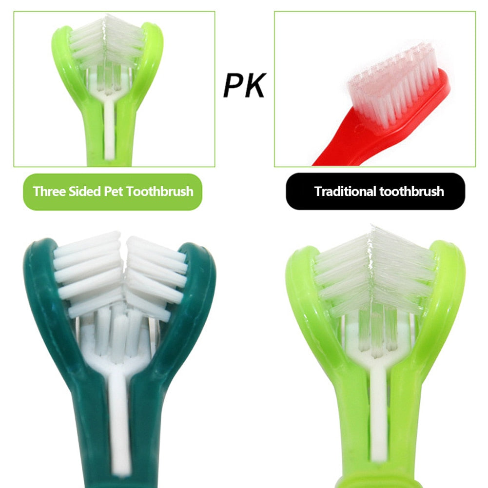 Three Sided Pet Toothbrush - Fur Baby Finds