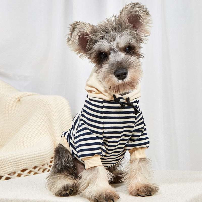 Stripe Hoodie Dog Jacket - Fur Baby Finds