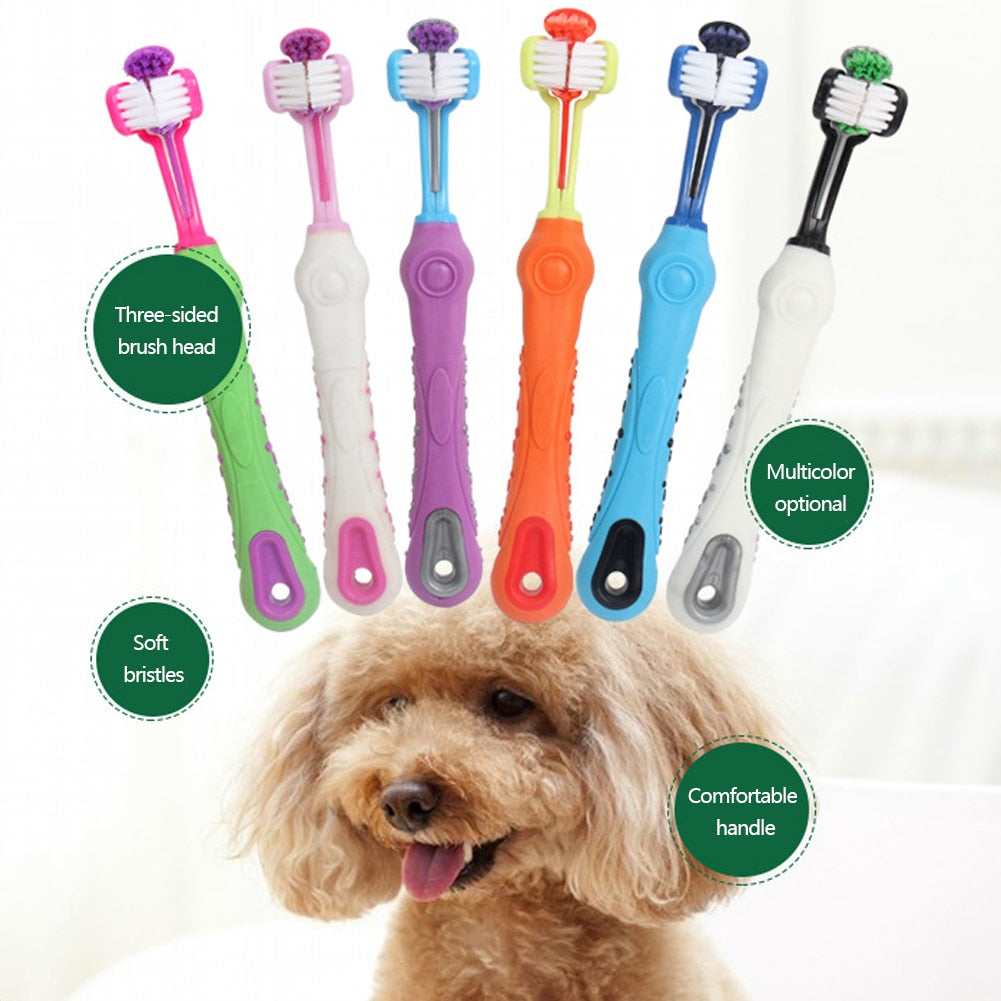 Three Sided Pet Toothbrush - Fur Baby Finds